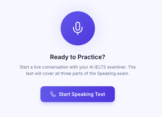Live AI speaking examiner session